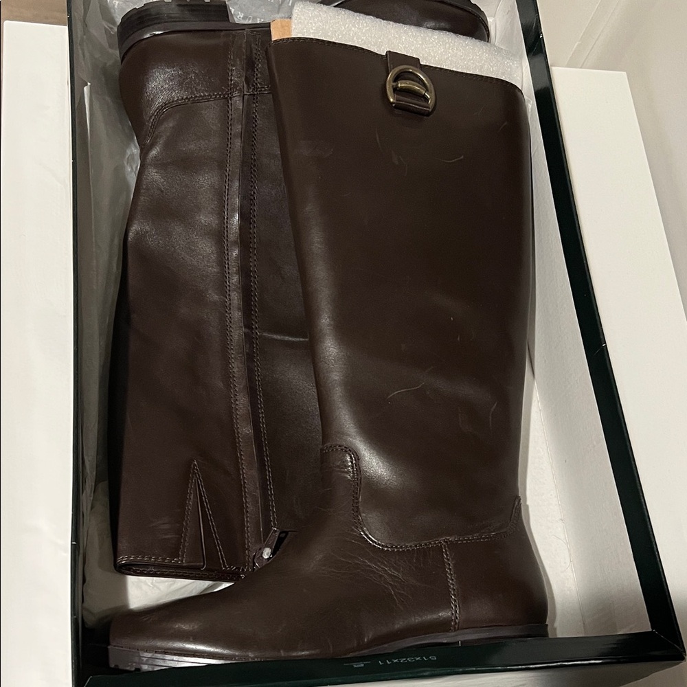 Ralph LaurenBrown Knee-High Leather Boots
